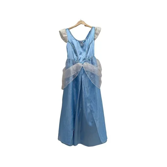 Disney Cinderella Princess Dress Costume Girls Large 12-14 Blue - Picture 4 of 8